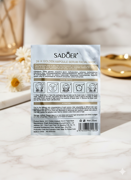 24 K Golden | Ampoule Serum Facial Mask