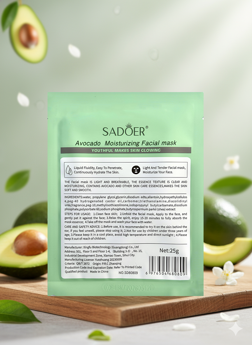 Avocado Moisturizing Facial Mask
