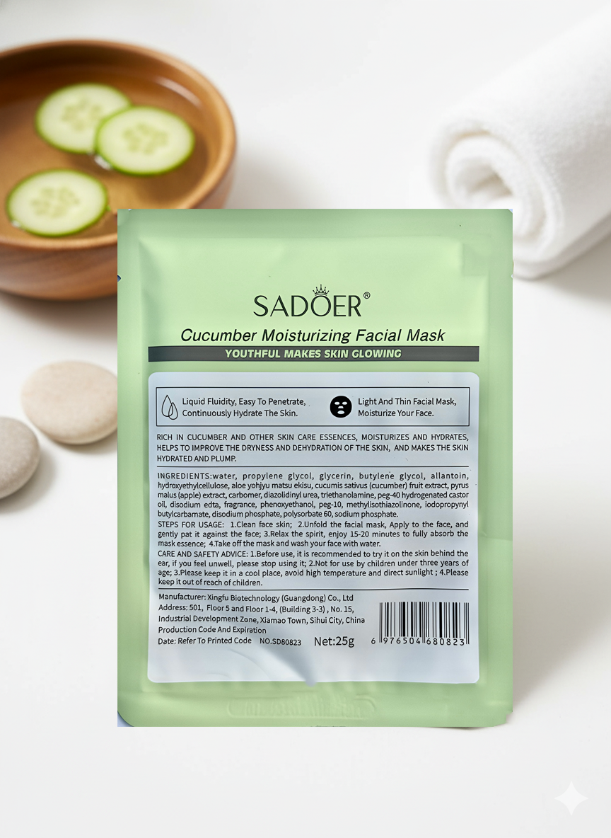 Cucumber Moisturizing Facial Mask
