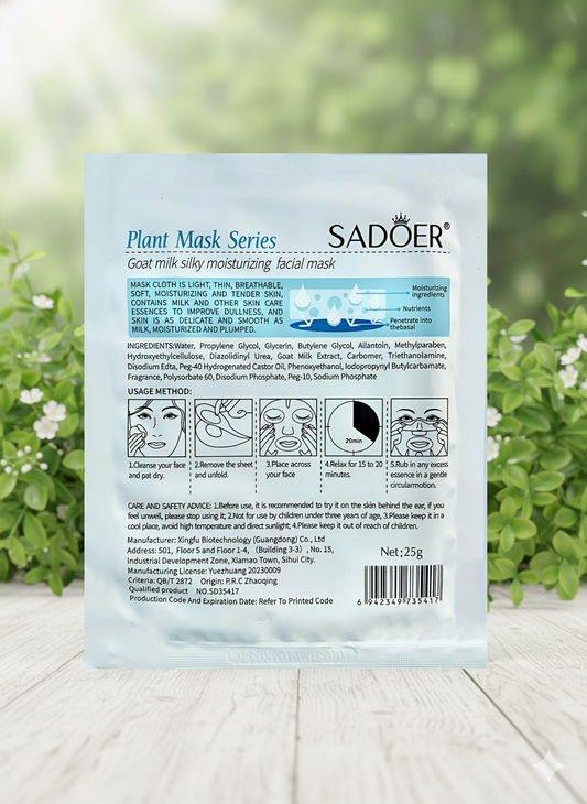 Plant Mask Series | Goat Milk Silky Moisturizing Facial Mask